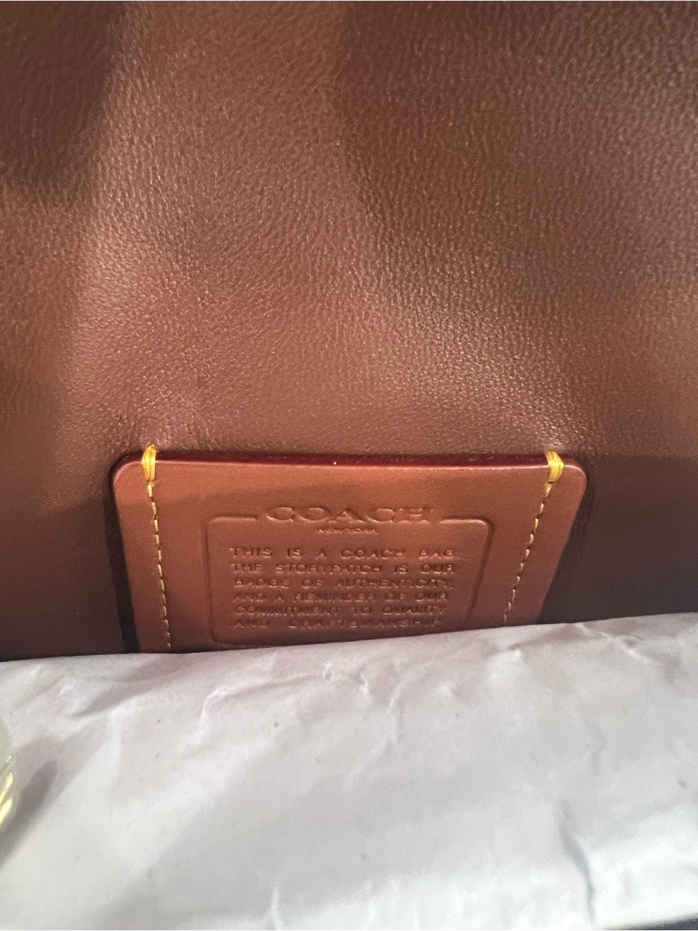 Coach Tabby 20 Quilted Suede Shoulder Bag in Warm Brown with Gold Chain - Picture 9 of 9